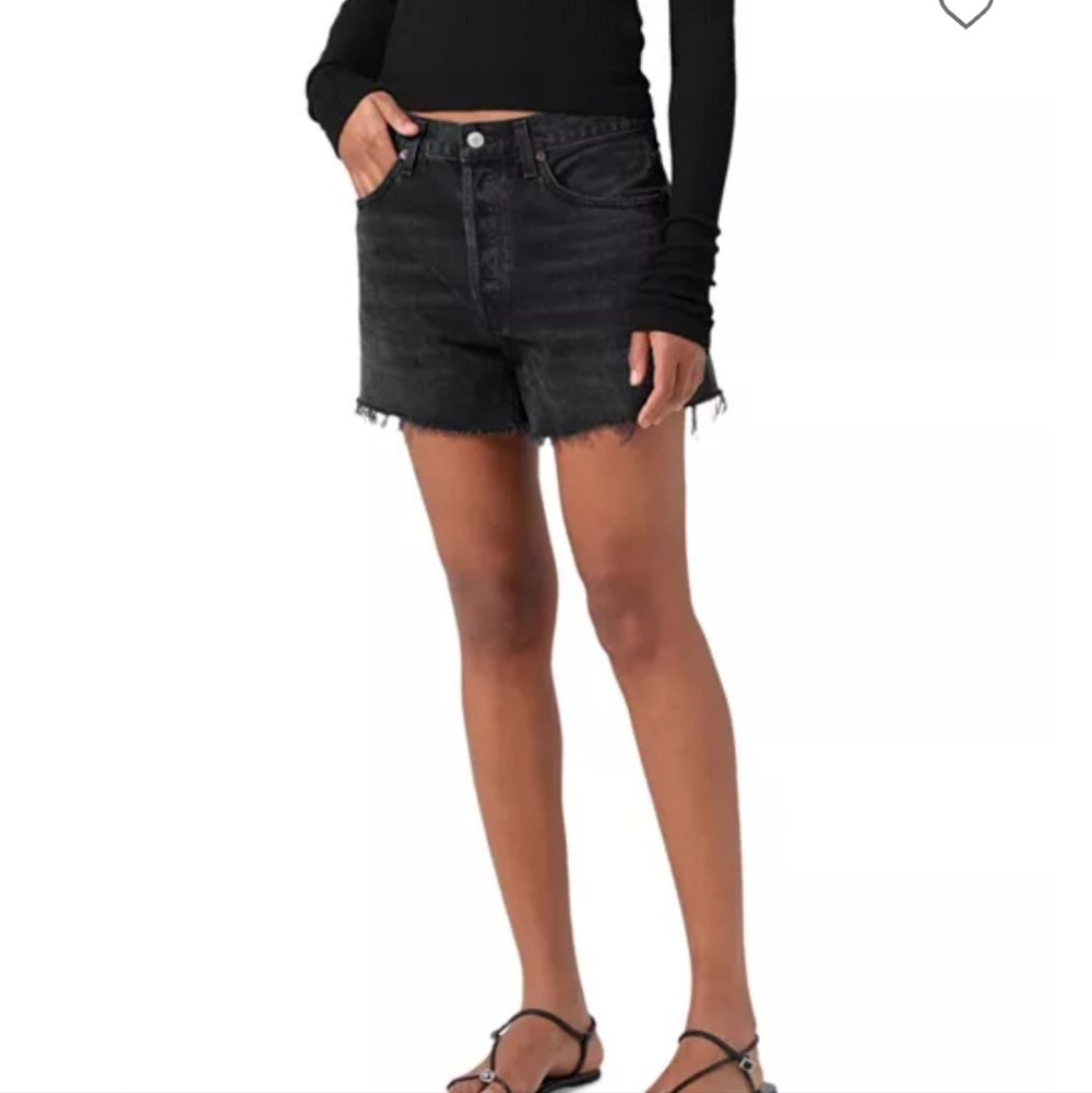 Agolde Parker Shorts In Black